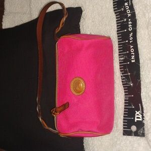 Dooney And Bourke Pink Canvas Shoulder Bag